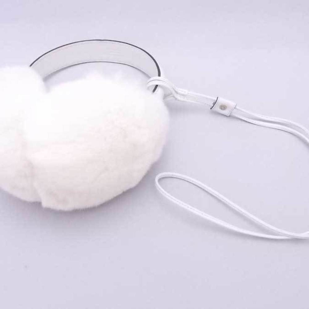 Gucci Gucci Earmuffs Sima Fur/Leather White Unisex 24… Gem